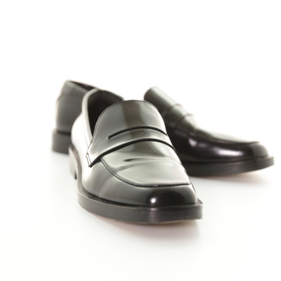 Everlane The Penny Loafer Shiny Black Leather Square Toe Slip On Womens 9M - Picture 5 of 9